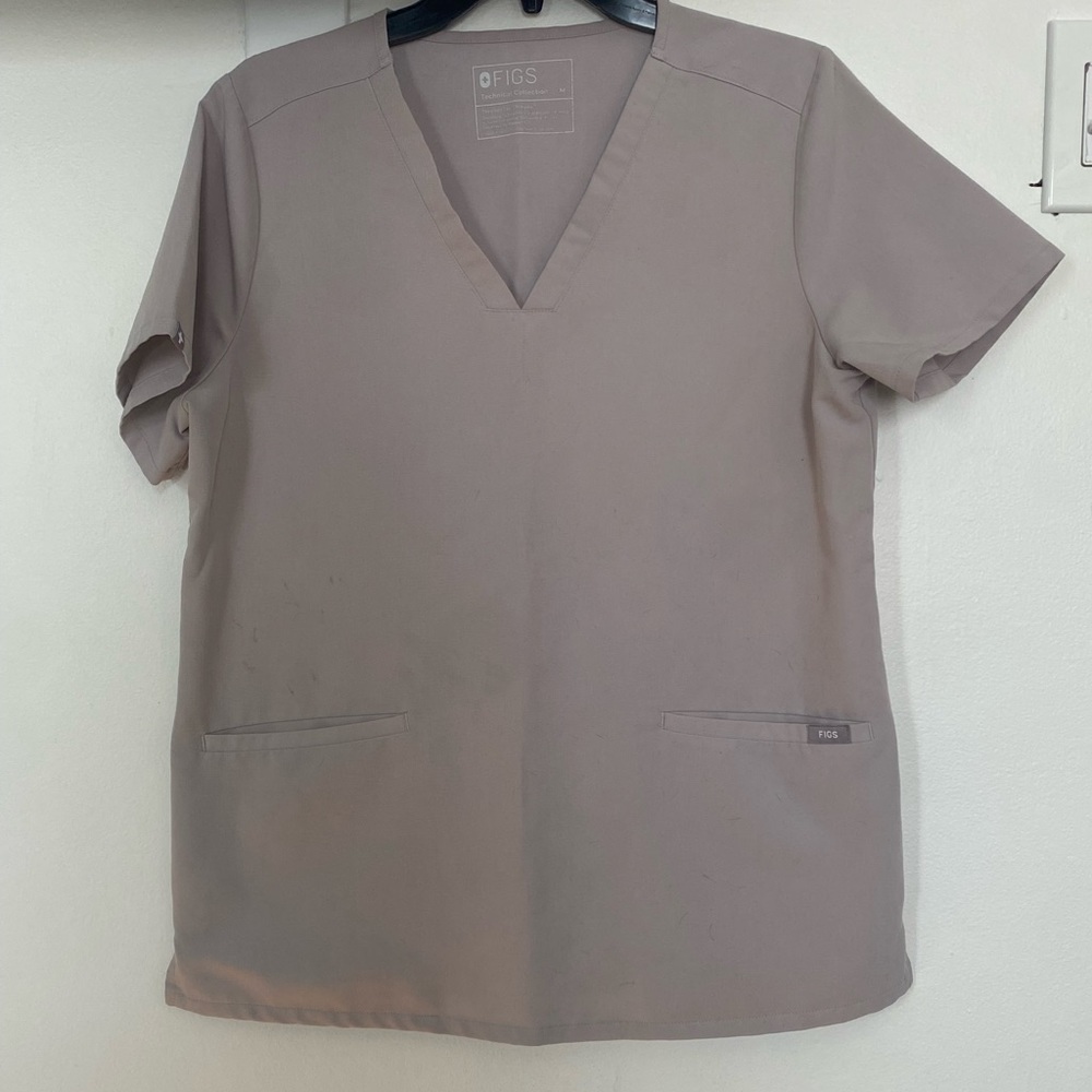 Stone grey FIGS jogger scrub set